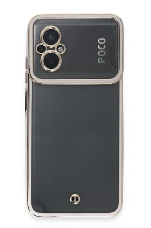 Newface Xiaomi Poco M5 Kılıf Liva Lens Silikon - Beyaz
