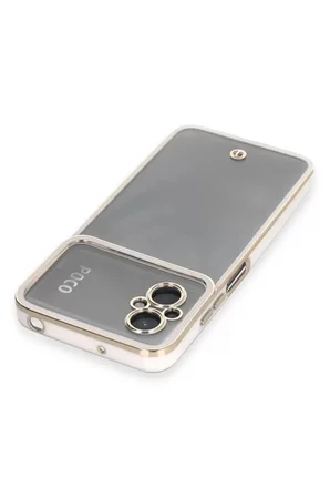 Newface Xiaomi Poco M5 Kılıf Liva Lens Silikon - Beyaz