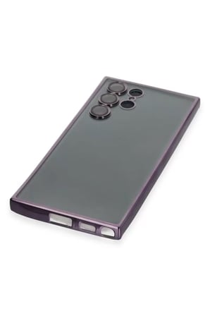 Newface Samsung Galaxy S22 Ultra Kılıf Razer Lensli Silikon - Mor