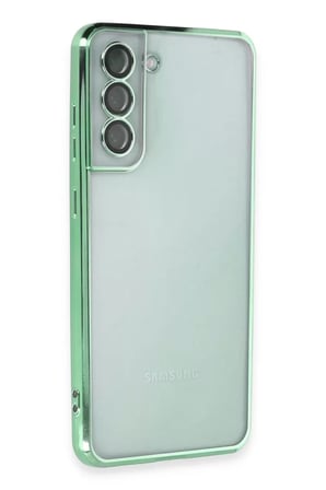Newface Samsung Galaxy S21 FE Kılıf Razer Lensli Silikon - Yeşil