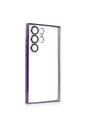 Newface Samsung Galaxy S23 Ultra Kılıf Razer Lensli Silikon - Mor