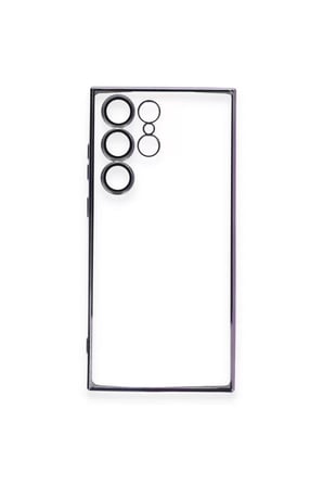 Newface Samsung Galaxy S23 Ultra Kılıf Razer Lensli Silikon - Mor
