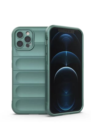 Newface Apple iPhone 12 Pro Kılıf Optimum Silikon - Koyu Yeşil
