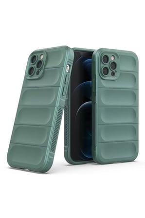 Newface Apple iPhone 12 Pro Kılıf Optimum Silikon - Koyu Yeşil