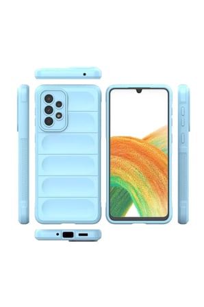 Newface Samsung Galaxy A33 5G Kılıf Optimum Silikon - Sky Blue