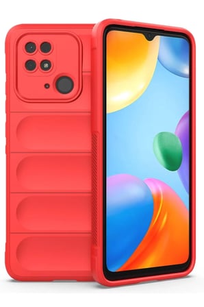 Newface Xiaomi Redmi 10C Kılıf Optimum Silikon - Kırmızı