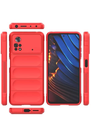 Newface Xiaomi Poco X4 Pro 5G Kılıf Optimum Silikon - Kırmızı