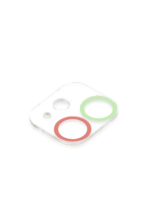 Newface Apple iPhone 12 Renkli Kamera Lens Koruma Cam - Yeşil-Pembe