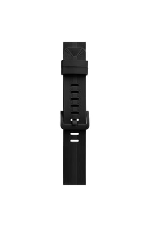 Newface Apple Watch 38mm KR408 Çizgili Silikon Kordon - Siyah