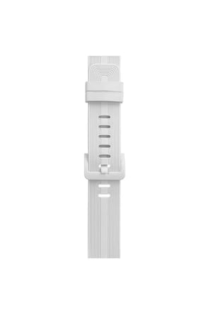 Newface Apple Watch 38mm KR408 Çizgili Silikon Kordon - Beyaz