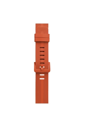 Newface Apple Watch 42mm KR408 Çizgili Silikon Kordon - Turuncu