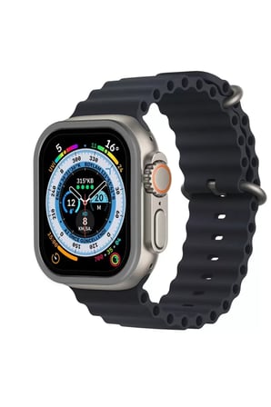 Newface Apple Watch Ultra 49mm Alüminyum Kasa Cam Ekran Koruyucu - Gri