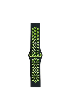 Newface Watch 20mm Spor Delikli Kordon - Siyah-Yeşil