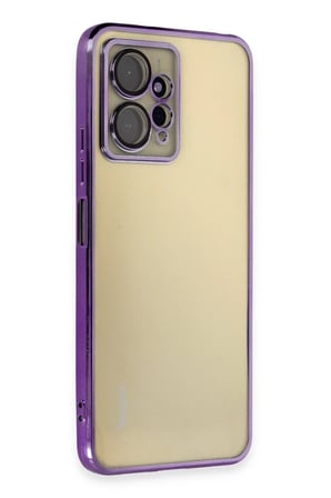 Newface Xiaomi Redmi Note 12 4G Kılıf Razer Lensli Silikon - Mor