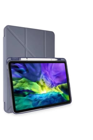 Newface Apple iPad Pro 11 (2018) Kılıf Kalemlikli Mars Tablet Kılıfı - Lavender