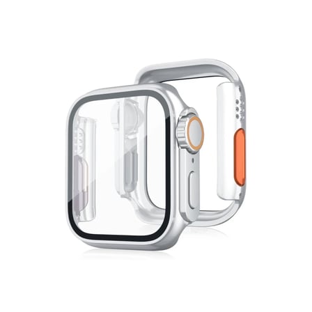 Newface Apple Watch 44mm Watch 49mm Kasa Dönüştürücü ve Ekran Koruyucu - Gümüş