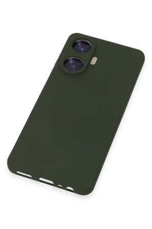 Newface Realme C55 Kılıf Nano içi Kadife Silikon - Koyu Yeşil