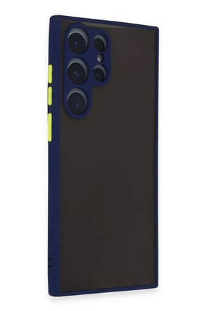 Newface Samsung Galaxy S22 Ultra Kılıf Montreal Silikon Kapak - Lacivert