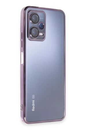 Newface Xiaomi Redmi Note 12 5G Kılıf Razer Lensli Silikon - Mor