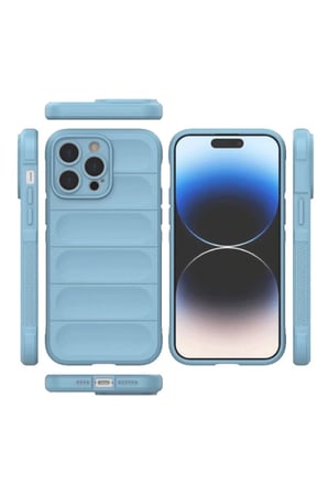 Newface Apple iPhone 15 Pro Max Kılıf Optimum Silikon - Sky Blue
