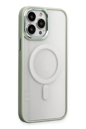 Newface Apple iPhone 15 Pro Max Kılıf Room Magneticsafe Silikon - Su Yeşili