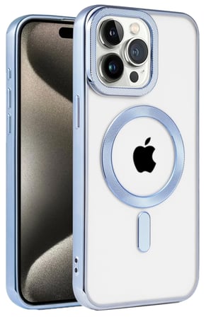 Newface Apple iPhone 14 Pro Max Kılıf Kronos Magsafe Kapak - Sierra Blue
