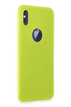 Newface Apple iPhone X Kılıf First Silikon - Parlak Sarı