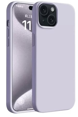 Newface Apple iPhone 15 Plus Kılıf First Silikon - Lila