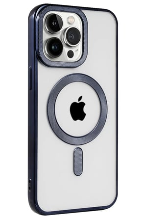 Newface Apple iPhone 15 Pro Max Kılıf Kronos Magsafe Kapak - Lacivert