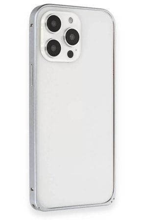 Joko Apple iPhone 15 Pro Max Metal Bumper Mat Kapak - Gri