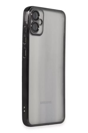 Newface Samsung Galaxy A05 Kılıf Razer Lensli Silikon - Siyah