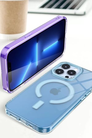 Newface Apple iPhone 14 Pro Max Kılıf Troy Magsafe Kapak - Mor