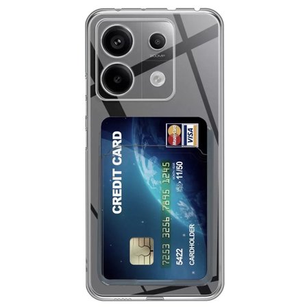 Newface Xiaomi Poco X6 Kılıf Kart Şeffaf Silikon - Şeffaf