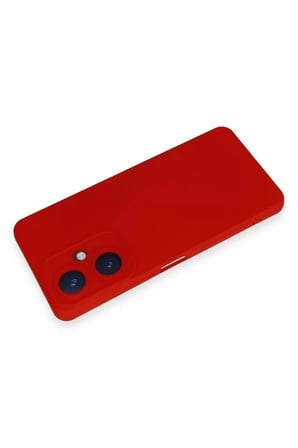 Newface Vivo Y27 Kılıf Nano içi Kadife Silikon - Kırmızı