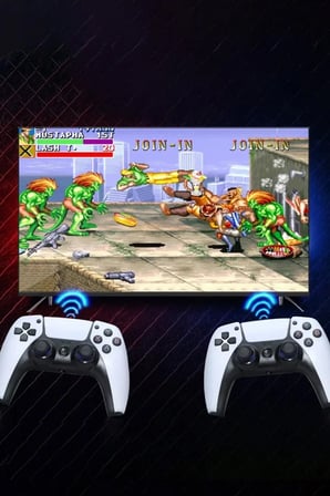 Newface Y5 64GB Android Dual Pad 4K Game Stick - Beyaz