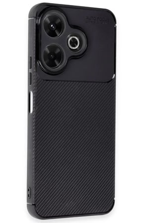 Newface Xiaomi Redmi 13 4G Kılıf Auto Focus Karbon Kapak - Siyah
