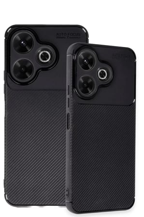 Newface Xiaomi Redmi 13 4G Kılıf Auto Focus Karbon Kapak - Siyah