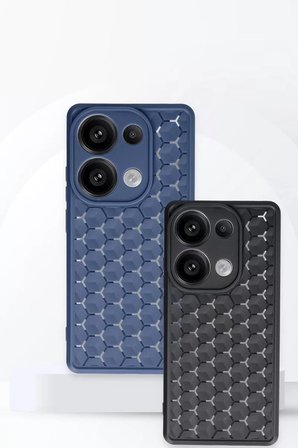 Newface Xiaomi Redmi Note 13 Pro 4G Kılıf Petek Silikon Kapak - Lila