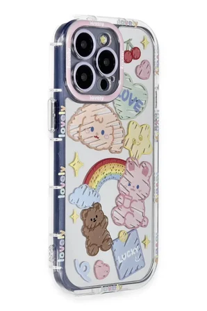 Newface Apple iPhone 14 Pro Kılıf Reflexion Desenli Kapak - Desen 4