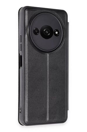 Newface Xiaomi Redmi A3 4G Kılıf Flip Cover - Siyah