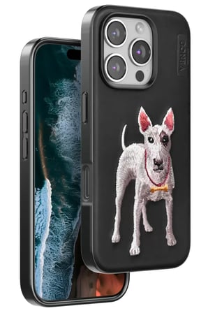 Venco Apple iPhone 16 Pro Perma Desenli Kapak - Siyah