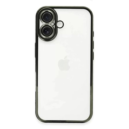 Newface Apple iPhone 16 Plus Kılıf Razer Lensli Silikon - Yeşil