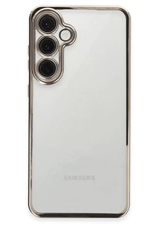 Newface Samsung Galaxy S24 FE Kılıf Razer Lensli Silikon - Titanyum Gri