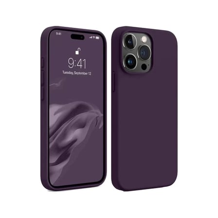 Newface Apple iPhone 15 Pro Max Kılıf First Silikon - Mürdüm