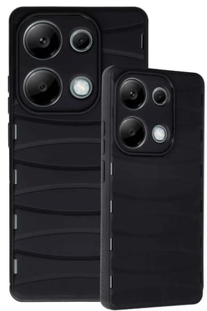 Newface Xiaomi Redmi Note 13 Pro 4G Kılıf Bibercas Silikon Kapak - Siyah