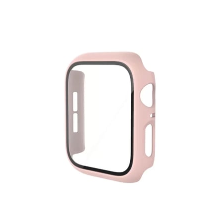 Newface Apple Watch 40mm Camlı Kasa Ekran Koruyucu - Pembe