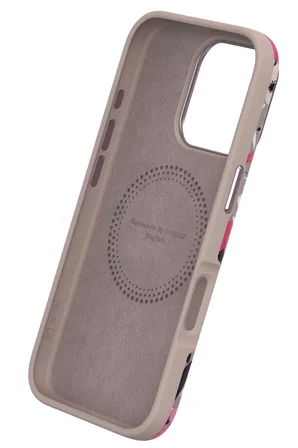 Onegif Apple iPhone 15 Plus Flower Series Magsafe Kapak - Siyah