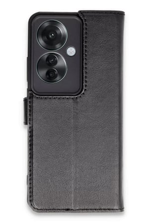 Newface Oppo Reno 11F Kılıf Trend S Plus Kapaklı Kılıf - Siyah