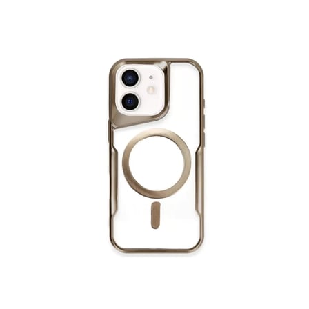 Newface Apple iPhone 11 Kılıf Boyi Magsafe Silikon Kapak - Çöl Titanyum