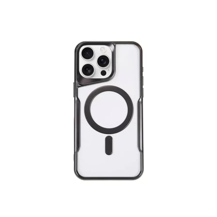Newface Apple iPhone 15 Pro Max Kılıf Boyi Magsafe Silikon Kapak - Siyah